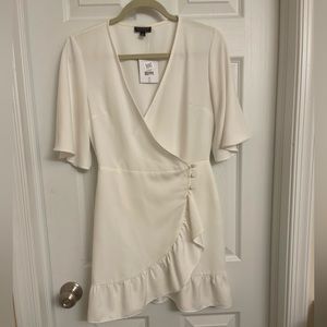 TOPSHOP white mini dress, size 6 (true to size)